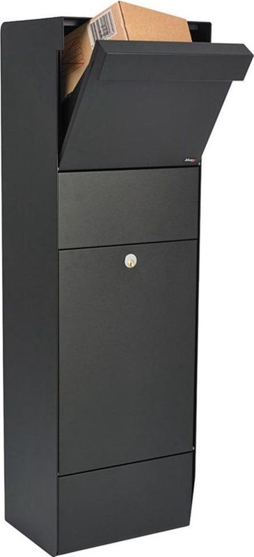 Allux - Grundform - Pakketbrievenbus - Zwart - Gegalvaniseerd Staal