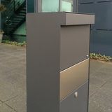 Allux - Grundform - Pakketzuil - Antraciet - Gegalvaniseerd Staal