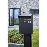 Allux - Holscher - Brievenbus - Zwart - Staal