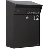 Allux - Holscher - Brievenbus - Zwart - Staal