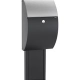 Allux - 7000 - Brievenbus - Zwart/RVS - Gegalvaniseerd Staal