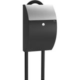 Allux - 7000 - Brievenbus - Zwart/RVS - Gegalvaniseerd Staal