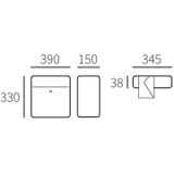 Allux - LT160 - Brievenbus - Zwart - Verzinkt Staal