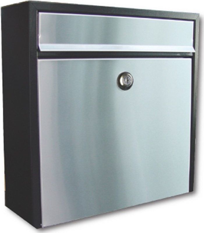 Allux - 2500 - Brievenbus - Zwart/Roestvaststaal