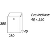 Allux - 200 - Brievenbus - Wit - Verzinkt Staal