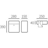 Allux - 200 - Brievenbus - Rood - Verzinkt Staal