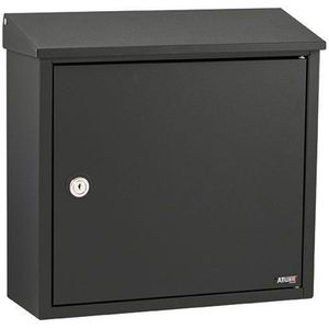 Allux - 400 - Brievenbus - Zwart - Verzinkt Staal - Automatisch Slot
