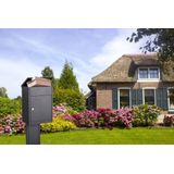 Allux - Pakketbus - Zwart - Gegalvaniseerd Staal - Geschikt voor Wandmontage