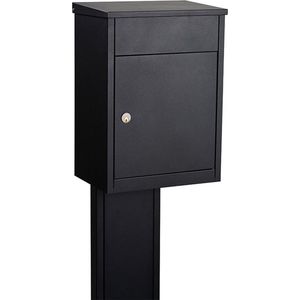 Allux - Pakketbus - Zwart - Gegalvaniseerd Staal - Geschikt voor Wandmontage