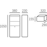 Allux - 600 Ruko - Pakketkast - Zwart - Gegalvaniseerd Staal