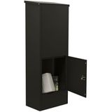 Allux - 600 - Pakketbrievenbus - Zwart - Staal Gepoedercoat