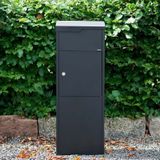 Allux 650 - Pakketbrievenbus - Zwart - Staal - Vrijstaand