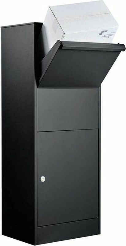 Allux - 800L - Pakketbrievenbus - Zwart - Gegalvaniseerd Staal