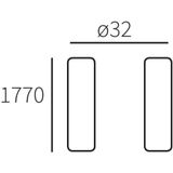 Allux - 1007 - Brievenbusstatief - Wit - Inclusief Bevestigingsmateriaal
