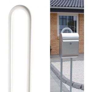 Allux - 1007 - Brievenbusstatief - Wit - Inclusief Bevestigingsmateriaal