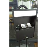 Allux - 1007 - Brievenbusstatief - Zwart - Ronde Buis - Bevestigingsmateriaal Inbegrepen