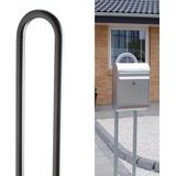 Allux - 1007 - Brievenbusstatief - Zwart - Ronde Buis - Bevestigingsmateriaal Inbegrepen