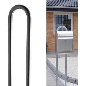 Allux - 1007 - Brievenbusstatief - Zwart - Ronde Buis - Bevestigingsmateriaal Inbegrepen