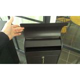 Allux - 8900 - Brievenbus - Zwart - Gegalvaniseerd Staal