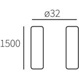 Allux - Statief 1005 - Brievenbus Statief - Zwart - Gegalvaniseerd Staal