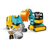 LEGO DUPLO - Truck & Graafmachine - Bouwset - Veelkleurig