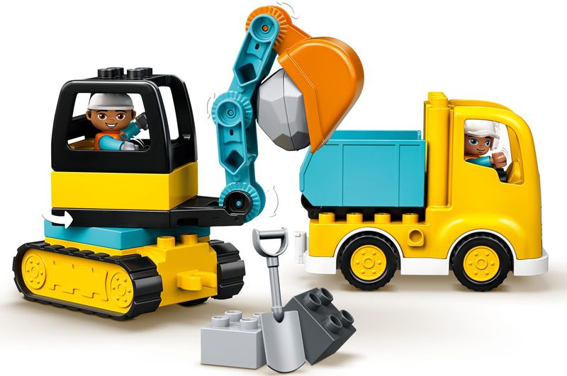LEGO DUPLO - Truck & Graafmachine - Bouwset - Veelkleurig