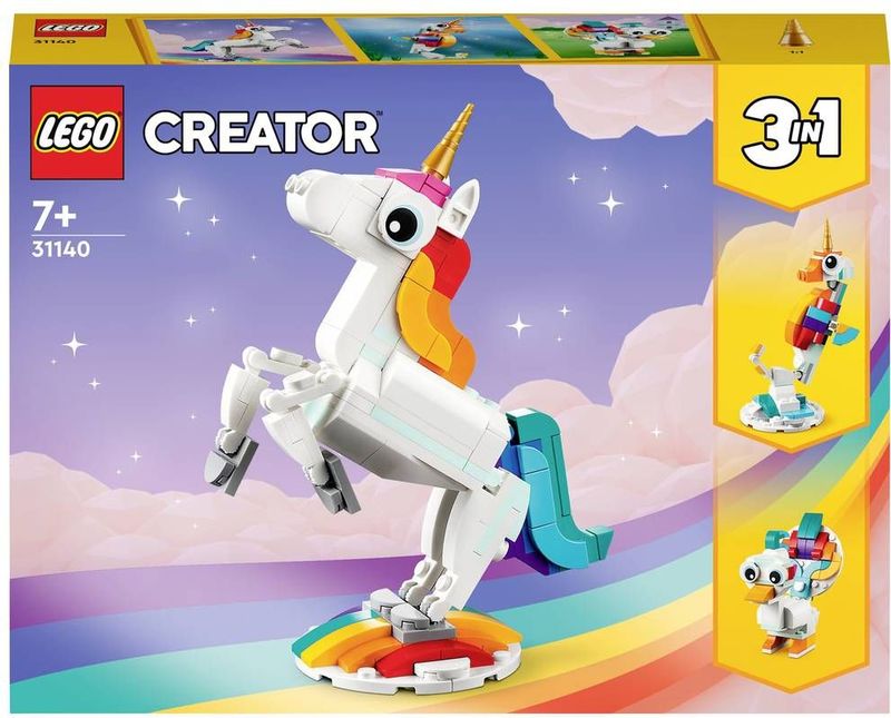 LEGO - 3-in-1 Magische Eenhoorn - Bouwset - Multicolor - 7+ Jaar