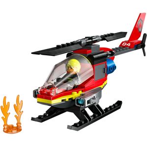 LEGO City - Brandweerhelikopter - Bouwset - Rood - Kunststof