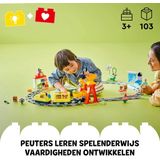 LEGO DUPLO - Grote Interactieve Buurttrein - Educatief Speelgoed - Inclusief Geluiden en Lichten