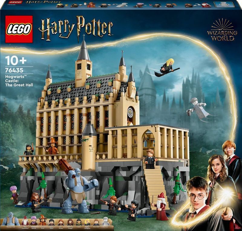 LEGO Harry Potter Kasteel Zweinstein: de Grote Zaal, Speelgoed voor Kinderen, Bouwpakket met 11 Minifiguren waaronder Hermelien Griffel, Magisch Cadeau voor Jongens, Meisjes en Fans 76435