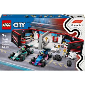 LEGO City F1 garage met Mercedes-AMG en Alpine auto's - 60444
