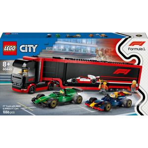 LEGO City F1 truck met RB20 en AMR24 F1® auto's speelset - 60445