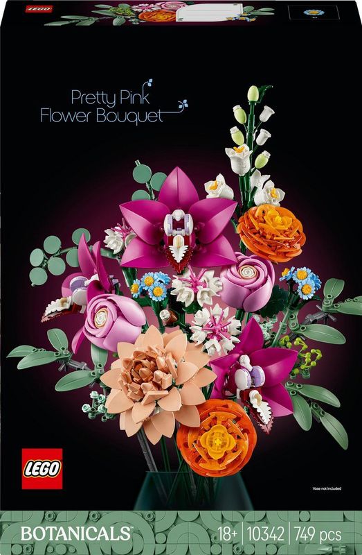 Lego - Pink Flower Bouquet 10342 Bouwspel - Roze - Kunststof