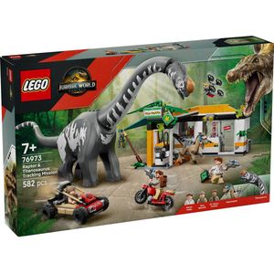 LEGO - Jurassic World - Raptor en Titanosaurus Opsporingsmissie - Speelgoed