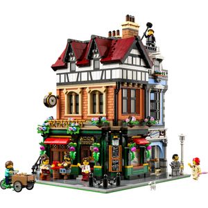 LEGO - Icons Hoekpand - Bouwset - Rood - Baksteen/Hout - Inclusief 8 Minifiguren