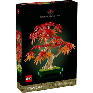 LEGO Botanicals Japanse rode esdoorn bonsai – bouwset voor volwassenen – kunstplant met rode en oranje bladeren – bouwpot – cadeau-idee – woondecoratie DIY 10348