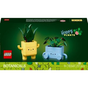 LEGO Botanicals Kleine glimlachende planten – speelgoed en creatieve vrije tijd – 2 kunstplanten, 2 kleurrijke bloempotten en verwisselbare gezichten – natuurcadeau voor meisjes vanaf 9 jaar en