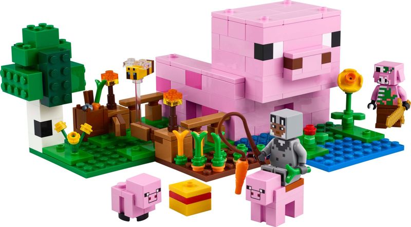 LEGO® Das Babyschwein-Haus (21268), LEGO Minecraft Konstruktionsspielsteine, (238 St), Made in Europe