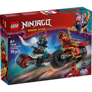 LEGO NINJAGO Kai en motorrace – speelgoed met 2 Ninja-motorfietsen en beweegbare wielen – 2 minifiguren met gevechtsaccessoires – cadeau voor jongens vanaf 6 jaar & fans van de drakenopstand 71838
