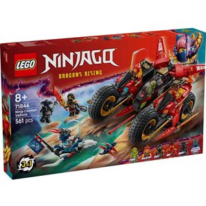 LEGO NINJAGO 3in1 Ninja Strijdvoertuig - Bouwpakket - Verandert in 2 Ninjamotoren en Speelgoed Vliegtuig - 6 Minifiguren incl. Kai en Cole - 71844