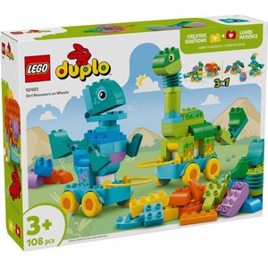LEGO® DUPLO® Stad 3-in-1 Dinosaurussen op Wielen - 10451