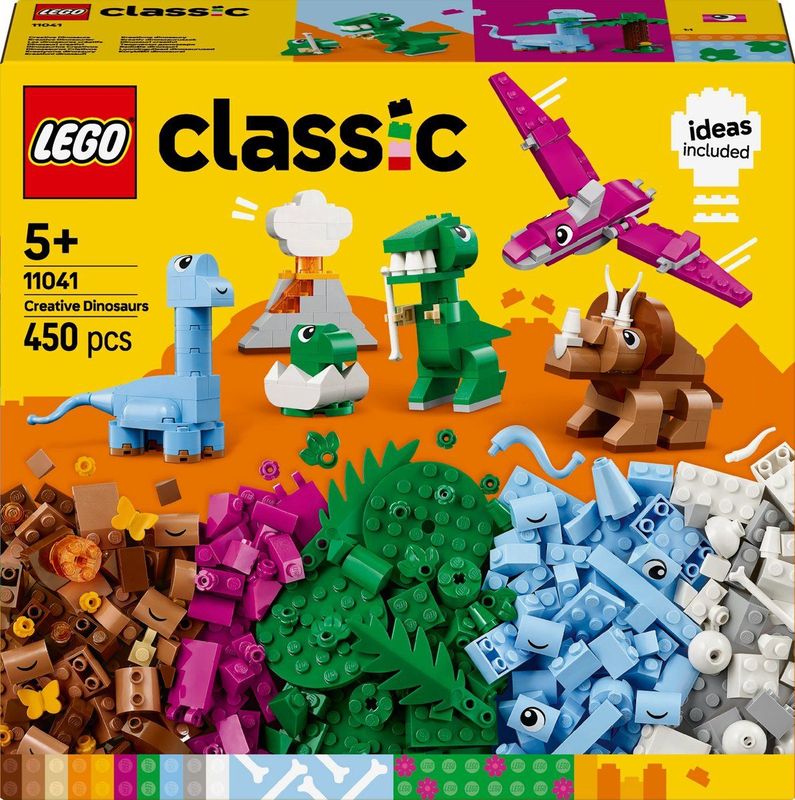 LEGO® Kreative Dinosaurier (11041), LEGO Classic Konstruktionsspielsteine, (450 St), Made in Europe