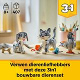 LEGO - Creator 3in1 Speelse Kat - Bouwset - Meerdere Dieren - Voor Kinderen Vanaf 8 Jaar