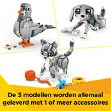 LEGO - Creator 3in1 Speelse Kat - Bouwset - Meerdere Dieren - Voor Kinderen Vanaf 8 Jaar