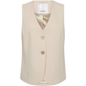 Co`Couture - Curve Vest - Ecru - Polyester Viscose Elastane