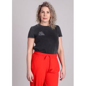 Co'Couture - SiaraCC Acid Outline Tee - Donkergrijs - T-shirt