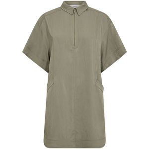 Co`Couture - Ellacc - Jurk - Army Green - Viscose - Polyamide