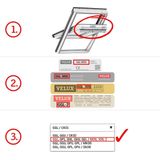 VELUX - FHC - Verduisterend Plisségordijn - Zilver - S08, 608, Black