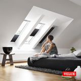 VELUX - FHC - Verduisterend Plisségordijn - Zilver - S08, 608, Black