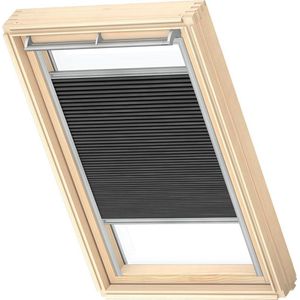 VELUX Origineel Verduisterend Plisségordijn (FHC), Zilveren Kozijn, MK06, Black